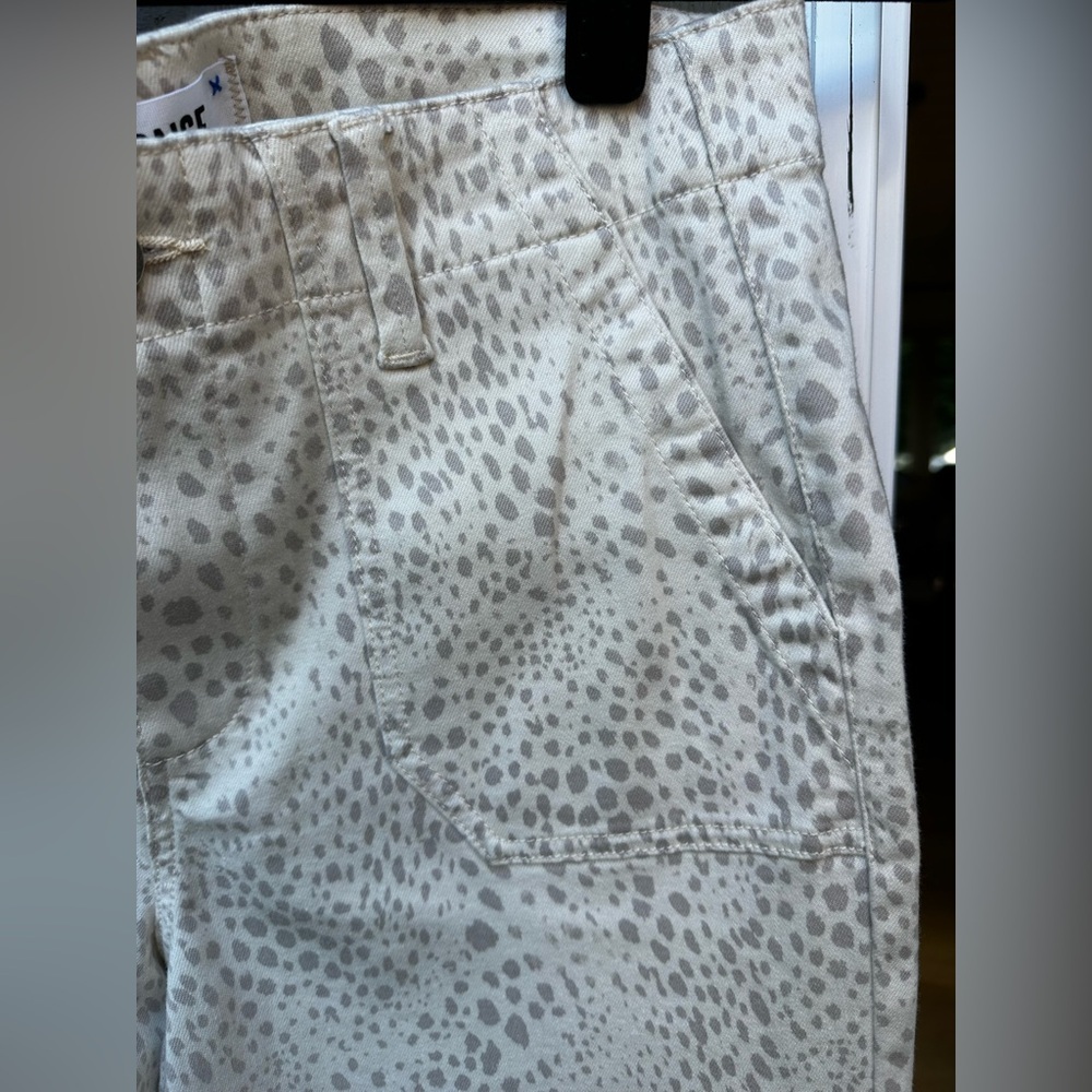 PAIGE Mayslie Jogger Jeans Women Cheetah Print Ankle Crop - Picture 5 of 6